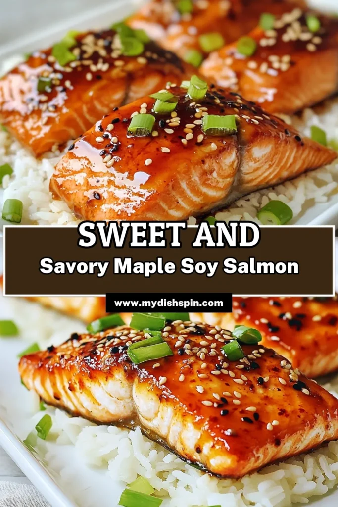 Savor the flavors of this easy Maple Soy Glazed Salmon recipe that's perfect for any dinner! With a delicious soy sauce marinade for salmon featuring maple syrup glaze, this dish delivers incredible taste with minimal effort. Ideal for busy weeknights or a special occasion, these grilled salmon recipes are sure to impress. Try it tonight and elevate your cooking game! Save this recipe! #MapleSoyGlazedSalmon #EasySalmonDinner #GrilledSalmonRecipes #SoySauceMarinadeForSalmon