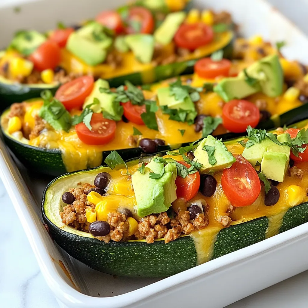 Taco Stuffed Zucchini Boats Flavorful and Easy Recipe