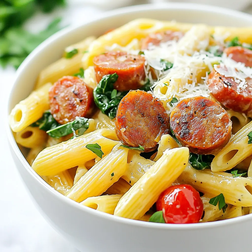 One-Pot Creamy Kielbasa Pasta Delightfully Quick Meal