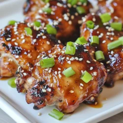 - 2 lbs boneless chicken thighs - 3 tablespoons hoisin sauce - 2 tablespoons low-sodium soy sauce - 2 tablespoons honey - 1 tablespoon rice vinegar - 1 tablespoon sesame oil - 1 teaspoon Chinese five-spice powder - 1 teaspoon garlic powder - 1 teaspoon ginger powder - Salt and pepper to taste - Sliced green onions for garnish - Sesame seeds for garnish Each ingredient plays a role in making Char Siu Chicken special. The chicken thighs are juicy and tender. They soak up the flavors well. Hoisin sauce adds sweetness and a hint of spice. Soy sauce gives it a savory kick without too much salt. Honey helps with caramelization, giving a nice glaze. Rice vinegar adds brightness to balance the sweetness. Sesame oil adds nutty flavor, while the five-spice powder brings warmth. Garlic and ginger powders provide depth and aroma. For the best Char Siu Chicken, pick fresh boneless thighs. Look for meat that is pink and firm. Avoid any that look dull or have a strong odor. For sauces, choose brands that use natural ingredients. Check labels for low sodium content in soy sauce. This helps keep the dish balanced. If you find homemade hoisin sauce, use it! It often tastes better than store-bought. A good sauce makes a huge difference in flavor. {{ingredient_image_1}} To make the marinade, grab a medium bowl. Combine the hoisin sauce, soy sauce, honey, rice vinegar, and sesame oil. Add the Chinese five-spice powder, garlic powder, and ginger powder. Whisk all the ingredients until smooth and mixed well. This marinade will give your chicken its sweet and savory flavor. Next, take your boneless chicken thighs. Place them in a resealable bag or a shallow dish. Pour the marinade over the chicken. Make sure every piece is coated well. Seal the bag or cover the dish. Let it sit in the fridge for at least one hour. If you have time, let it marinate overnight for a richer flavor. When you're ready to cook, preheat your oven to 425°F (220°C). Line a baking sheet with aluminum foil. Place a wire rack on top of the foil. This helps the chicken cook evenly. Arrange the marinated chicken thighs on the rack. Let the extra marinade drip off. Bake the chicken for 25 to 30 minutes. It should be cooked through and look caramelized. Halfway through, baste the chicken with leftover marinade for extra taste. For a charred touch, broil the chicken for the last 2 to 3 minutes. Watch it closely to avoid burning. After cooking, let the chicken rest for a few minutes before slicing. To get that great charred taste, broiling is key. Broil the chicken for 2-3 minutes at the end. Keep an eye on it to avoid burning. You want that caramelized look, which adds flavor and texture. Basting the chicken with extra marinade halfway through helps too. This adds more moisture and taste. Marinating the chicken for at least one hour works well. However, if you can, let it soak overnight. The longer it sits, the more the flavors mix into the meat. This makes every bite juicy and full of zest. Don’t rush this step; good flavor takes time. You will need some basic tools for this recipe. A medium bowl is great for mixing the marinade. A resealable plastic bag or shallow dish helps with marinating. Use a baking sheet lined with foil for easy cleanup. A wire rack is a must to let air circulate around the chicken. An oven thermometer ensures your oven is just right. Using these tools will make cooking smooth and fun. Pro Tips Marinate Longer for Depth: For a more flavorful Char Siu Chicken, marinate the chicken thighs overnight. This allows the flavors to penetrate deeper into the meat, enhancing the overall taste. Use a Meat Thermometer: To ensure your chicken is cooked perfectly, use a meat thermometer. The internal temperature should reach 165°F (75°C) for safe consumption. Adjust Sweetness to Taste: If you prefer a sweeter glaze, feel free to add a bit more honey to the marinade. Just be cautious not to overpower the savory elements. Experiment with Garnishes: While green onions and sesame seeds are classic garnishes, consider adding chopped cilantro or a drizzle of chili oil for an extra kick and freshness. {{image_2}} Char Siu is not just for chicken. You can use pork or tofu. Pork gives a rich flavor. Try using pork shoulder for a tender bite. Slice it into thick pieces and marinate it just like chicken. Tofu is perfect for a vegetarian option. Use firm or extra-firm tofu for best results. Press it to remove excess water. Then, marinate and bake the same way as chicken. While the classic marinade is delicious, you can switch it up. Consider adding more spices or sauces. For a spicy kick, add chili paste. If you like sweetness, try adding brown sugar instead of honey. You can also use teriyaki sauce for a different flavor. Mix it with hoisin sauce for a unique taste. Just remember to keep the main flavors: sweet, savory, and a bit of spice. Char Siu Chicken pairs well with many sides. Serve it with steamed rice for a filling meal. You can also add stir-fried vegetables like bok choy or bell peppers. For a lighter option, make a fresh salad. A cucumber salad with sesame dressing works great. Don't forget to garnish your dish with green onions and sesame seeds. They add color and crunch! To keep your leftover Char Siu chicken fresh, place it in an airtight container. Make sure to let it cool before sealing. Store it in the fridge for up to 3 days. This helps maintain its sweet and savory flavor. When you’re ready to enjoy your leftovers, preheat your oven to 350°F (175°C). Place the chicken on a baking sheet. Cover it with foil to keep it moist. Heat for about 15-20 minutes or until warm. You can also use a microwave, but it may dry out the chicken. Heat it in short bursts of 1-2 minutes. Freezing Char Siu chicken is easy. Just wrap each piece tightly in plastic wrap. Then, place the wrapped chicken in a freezer bag. Remove as much air as possible. It can last up to 3 months in the freezer. When ready to eat, thaw it in the fridge overnight before reheating. This keeps the chicken juicy and full of flavor. Char Siu Chicken is a flavorful dish from Chinese cuisine. It features chicken marinated in a mix of sweet and savory sauces. The marinade often includes hoisin sauce, soy sauce, and honey. This dish is known for its rich color and taste. People love it for its juicy texture and mouthwatering flavor. You can serve it sliced or whole, making it great for any meal. Yes, you can definitely grill Char Siu Chicken! Grilling adds a nice smoky flavor. First, marinate the chicken just like in the oven method. Then, preheat your grill to medium-high heat. Grill the chicken for about 6-8 minutes on each side. Make sure the internal temperature reaches 165°F (75°C). Keep an eye on it to avoid burning. Grilled Char Siu Chicken will have a lovely char and taste amazing! Char Siu Chicken pairs well with many sides. Rice is a classic choice, especially jasmine or sticky rice. You can also serve it with steamed vegetables like bok choy or broccoli. Noodles are another great option. For a refreshing touch, add a simple salad or pickled vegetables. These sides balance the sweet and savory flavors of the chicken perfectly. Enjoy your delicious meal! Char Siu Chicken is a flavorful dish that you can easily make at home. By using quality ingredients and following my step-by-step instructions, you can create a meal that impresses. Don’t forget the tips I provided for that perfect charred flavor. Whether you want to explore variations like pork or tofu or learn how to store leftovers, this dish is versatile. Enjoy your cooking journey and savor the delicious results you create!