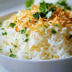 For this tasty coconut rice, you will need: - 1 cup jasmine rice - 1 cup coconut milk (full-fat for creaminess) - 1 cup water - 1 tablespoon sugar - 1 teaspoon salt - 1/2 cup unsweetened shredded coconut (toasted) - 2 tablespoons fresh cilantro (for garnish) Using high-quality ingredients makes a big difference in flavor. Jasmine rice gives a nice aroma and a fluffy texture. Full-fat coconut milk adds creaminess and rich taste. The sugar balances the flavors, while salt enhances them. Toasted coconut adds a crunchy layer. Fresh cilantro provides a bright finish. When you choose the best, you elevate your dish. I find that using good coconut milk is key. Here are some brands I trust: - Thai Kitchen - Aroy-D - Chaokoh These brands offer full-fat coconut milk that is creamy and smooth. Always check for "unsweetened" on the label for the best results. {{ingredient_image_1}} First, rinse the jasmine rice. Place it in a fine mesh strainer. Rinse it under cold water. Keep rinsing until the water runs clear. This step helps remove excess starch. It stops the rice from being too sticky. After rinsing, let the rice drain for a moment. Next, add the rinsed rice to your Instant Pot. Pour in one cup of coconut milk. Then, add one cup of water. Sprinkle in one tablespoon of sugar and one teaspoon of salt. Stir everything well to mix. Make sure all the ingredients blend evenly. Close the lid of the Instant Pot. Seal the vent to keep the steam in. Set the Instant Pot to Pressure Cook on high. Cook for four minutes. After cooking, let the pressure release naturally for ten minutes. Then, do a quick release for any leftover pressure. Open the lid and fluff the rice gently with a fork. Stir in the toasted shredded coconut, saving a bit for the top. Serve warm, garnished with toasted coconut and fresh cilantro. Enjoy! To make perfect coconut rice, rinse the jasmine rice well. Rinsing removes excess starch. This step helps the rice stay fluffy. Use equal parts coconut milk and water for creaminess. Full-fat coconut milk adds richness. Pressure cook for exactly four minutes. Let the pressure release naturally for ten minutes. This helps the rice absorb flavors. Fluff the rice gently with a fork to keep grains separate. One common mistake is not rinsing the rice. This can make the rice sticky. Another mistake is using too much liquid. Stick to the 1:1 ratio of coconut milk and water. Overcooking the rice is also a problem. Four minutes is just right. Lastly, don’t skip the natural pressure release. It’s key for good texture. Coconut rice pairs well with many dishes. Try it with grilled meats or spicy curries. It also complements seafood nicely. Add some toasted coconut and fresh cilantro on top for garnish. For a twist, serve it with mango slices. This adds a sweet touch that tastes amazing. Enjoy your coconut rice warm for the best flavor! Pro Tips Rinsing the Rice: Rinsing the jasmine rice thoroughly before cooking helps remove excess starch, resulting in a fluffier texture and preventing clumping. Coconut Milk Choice: Using full-fat coconut milk enhances the creaminess of the dish, giving it a rich and indulgent flavor. Natural Pressure Release: Allowing the pressure to naturally release for a few minutes helps the rice finish cooking gently, ensuring perfect texture. Toasting Coconut: Toast the shredded coconut before adding it to the rice for an added depth of flavor and a delightful crunch. {{image_2}} You can use other rice types for coconut rice. Jasmine rice is soft and fragrant. Basmati rice gives a nutty flavor. Short-grain rice makes a sticky texture. Just adjust the water amount based on the rice type. For brown rice, use more water and increase the cooking time. This change adds a healthy twist to your dish. Adding flavors can elevate your coconut rice. A squeeze of lime juice gives a bright taste. You can also add grated ginger for warmth. Stir in a bit of garlic for depth. These flavors work well with coconut. Try mixing in chopped green onions or cilantro for freshness. Your coconut rice will shine with these enhancements. This coconut rice recipe is vegan-friendly. Use coconut milk and keep the sugar simple. For a richer taste, add more coconut milk. You can even mix in some vegetable broth instead of water. This option gives extra flavor without losing the vegan touch. It's a great dish for everyone to enjoy. To keep your coconut rice fresh, let it cool first. Place it in an airtight container. This helps to keep out moisture and air. Store it in the fridge for up to four days. Make sure to label your container with the date. This way, you know when to use it. When it’s time to reheat, add a splash of water. This helps to restore moisture. You can use the microwave or a stovetop. If using the microwave, cover the dish to keep the steam in. Heat it in short bursts, stirring in between. If using the stovetop, cover and heat on low. Stir until hot. You can freeze coconut rice for longer storage. Allow it to cool completely, then portion it out. Use freezer-safe bags or containers. Press out as much air as you can. Label with the date and freeze for up to three months. When ready to eat, thaw it in the fridge overnight. Reheat as mentioned above. Yes, you can make coconut rice on the stove. Use a pot with a lid. Combine rinsed rice, coconut milk, water, sugar, and salt. Bring it to a boil, then lower the heat. Cover the pot and simmer for about 15-20 minutes. Check the rice at the end. It should be fluffy and cooked through. This method takes a bit longer, but the rice will still taste great. To serve more people, simply double or triple the ingredients. For example, use 2 cups of rice, 2 cups of coconut milk, and 2 cups of water for 8 servings. Keep the same amount of sugar and salt. The cooking time in the Instant Pot remains the same. The pressure cooking works well for larger amounts, too. Just remember to check for extra moisture if you increase the recipe significantly. Coconut rice pairs well with many dishes. Here are some ideas: - Grilled chicken or fish - Stir-fried vegetables - Spicy curries - Tropical salads - Black beans or lentils Each option complements the creamy, sweet flavor of the rice. You can mix and match based on your taste. Enjoy your meal! You learned how to make delicious coconut rice. We covered the best ingredients, proper cooking steps, and tips to avoid mistakes. I shared variations for different tastes and how to store leftovers. Remember, selecting quality ingredients makes a big difference in flavor. Enjoy experimenting with new flavors and serve your coconut rice with pride. It’s a simple dish that offers great taste and comfort.