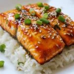 For this tasty dish, gather these ingredients: - 4 salmon fillets (6 oz each) - 3 tablespoons honey - 2 tablespoons sriracha sauce - 1 tablespoon soy sauce - 2 cloves garlic, minced - 1 tablespoon fresh ginger, grated - 1 tablespoon lime juice - Salt and pepper to taste - 2 green onions, sliced (for garnish) - Sesame seeds (for garnish) You can swap some ingredients if needed: - Use maple syrup instead of honey for a different sweetness. - Try chili paste instead of sriracha for a milder heat. - Coconut aminos work great in place of soy sauce for a gluten-free option. - Fresh lemon juice can replace lime juice if that's what you have. Each ingredient brings something special: - Salmon is rich in omega-3 fatty acids, which are great for your heart. - Honey adds natural sweetness and has antioxidants. - Sriracha gives a spicy kick, which can boost your mood. - Garlic and ginger support your immune system and add a fresh taste. - Lime juice brightens the dish and helps with digestion. - Green onions and sesame seeds not only look good but also add crunch and flavor. {{ingredient_image_1}} To make the marinade, grab a small bowl. In the bowl, mix these ingredients: - 3 tablespoons honey - 2 tablespoons sriracha sauce - 1 tablespoon soy sauce - 2 cloves garlic, minced - 1 tablespoon fresh ginger, grated - 1 tablespoon lime juice Whisk these together until smooth. This mix packs a punch with sweet and spicy flavors. You can adjust the sriracha to suit your taste. If you love heat, add more! First, preheat your oven to 400°F (200°C). While it's warming up, get a baking sheet. Line it with parchment paper or grease it lightly. This helps the salmon not stick. Next, take the salmon fillets and pat them dry with paper towels. This step helps them cook evenly. Season both sides with salt and pepper. Place the salmon skin-side down on the baking sheet. Now, take that tasty marinade and brush it over the fillets. Be generous! Save a bit of glaze for basting later. Roast the salmon for about 12-15 minutes. It should flake easily with a fork when done. Halfway through cooking, brush on some more glaze for extra flavor. Once you pull the salmon from the oven, let it rest for a few minutes. This helps the juices settle. When you're ready to serve, plate the salmon nicely. Sprinkle sliced green onions and sesame seeds on top for a fresh look. For a colorful meal, serve the salmon on a bed of steamed jasmine rice or sautéed spinach. Drizzle any leftover glaze around the plate to add flair. Enjoy your delicious Honey Sriracha Glazed Salmon! To make the best glaze, mix honey, sriracha, soy sauce, garlic, ginger, and lime juice. Whisk them until smooth. This mix gives a sweet and spicy kick. Brush it on the salmon before baking. Don't forget to save some for basting halfway through. This adds more flavor and keeps the salmon moist. Cooking time can change based on salmon thickness. For thicker fillets, bake for 15-18 minutes. For thinner ones, 10-12 minutes is enough. Always check if the salmon flakes easily with a fork. If it does, it’s ready! This way, you avoid overcooking and keep the fish tender. Use a baking sheet lined with parchment paper. This helps with easy cleanup and prevents sticking. A whisk is great for mixing the glaze. You also need a brush to apply the glaze on the salmon. Finally, having a fork handy helps check if the salmon is cooked right. These tools make cooking simple and fun! Pro Tips Marinate for Extra Flavor: Allow the salmon to marinate in the honey sriracha glaze for at least 30 minutes before cooking to enhance the flavors. Check for Doneness: Use a fork to gently flake the salmon at its thickest part; if it flakes easily, it’s ready to be removed from the oven. Use Fresh Ingredients: Fresh ginger and garlic will provide a more vibrant flavor compared to dried or powdered versions, making your glaze more aromatic. Serving Suggestions: Pair the salmon with a refreshing cucumber salad or grilled vegetables to balance the spiciness of the glaze. {{image_2}} If you love heat, try adding more sriracha to the glaze. This will make your dish hotter and more exciting. You can also use chili garlic sauce instead of sriracha for a different taste. For an even bolder kick, mix in some crushed red pepper flakes. This keeps the sweet and spicy balance while amping up the heat. Want to make this dish lighter? Replace honey with agave nectar or maple syrup. Both options keep the sweetness but lower the calories. You can use low-sodium soy sauce to cut down on salt. For a twist, try coconut aminos for a soy-free version. These swaps keep the flavor strong and the dish healthy. You can grill the salmon for a smoky flavor. Just preheat your grill and cook the fillets for about 4-5 minutes on each side. This gives you nice grill marks and a unique taste. If you prefer, pan-searing works well too. Heat oil in a skillet and cook the salmon skin-side down. Aim for 6-8 minutes per side. Both methods bring out the glaze's flavors and give you a great meal. To keep leftover salmon fresh, first let it cool. Place the salmon in an airtight container. You can also wrap it tightly in plastic wrap. Store it in the fridge. Leftover salmon stays good for 3 to 4 days. Be sure to label the container with the date. Reheating salmon needs care. First, preheat your oven to 275°F (135°C). Place the salmon on a baking sheet. Cover it with foil to prevent drying. Heat for about 15 minutes or until warm. You can also use the microwave. Heat it in short bursts for 30 seconds. Check and repeat until warm. Freezing salmon works well for longer storage. Wrap each piece tightly in plastic wrap. Then, place them in a freezer bag. Remove as much air as you can. Label the bag with the date. Frozen salmon lasts up to 3 months. To use, thaw it overnight in the fridge. Yes, you can use frozen salmon. Just make sure to thaw it first. Place the salmon in the fridge overnight. If you need it fast, put it in a sealed bag and submerge it in cold water for about an hour. Once thawed, follow the recipe as usual. Frozen salmon cooks well, but fresh salmon offers a better flavor. You can serve this tasty salmon with many sides. Here are some great options: - Steamed jasmine rice - Sautéed spinach - Garlic mashed potatoes - Quinoa salad - Grilled vegetables These sides balance the sweet and spicy flavors of the salmon. They also add color to your plate. To check if your salmon is done, look for the following signs: - The fish should flake easily with a fork. - The color should change from bright pink to a lighter shade. - The internal temperature should reach 145°F (63°C). If you have a food thermometer, it helps to ensure perfect cooking. Let the salmon rest for a few minutes before serving to keep it juicy. You learned about crafting a tasty Honey Sriracha Glazed Salmon. We covered key ingredients, cooking methods, and smart tips to perfect your dish. I shared ways to switch things up for variety and how to store your leftovers. Making this salmon can be simple and fun. Whether spicy or healthy, you can enjoy it your way. I hope you feel inspired to try this dish soon and share it with loved ones. Your kitchen adventure awaits!