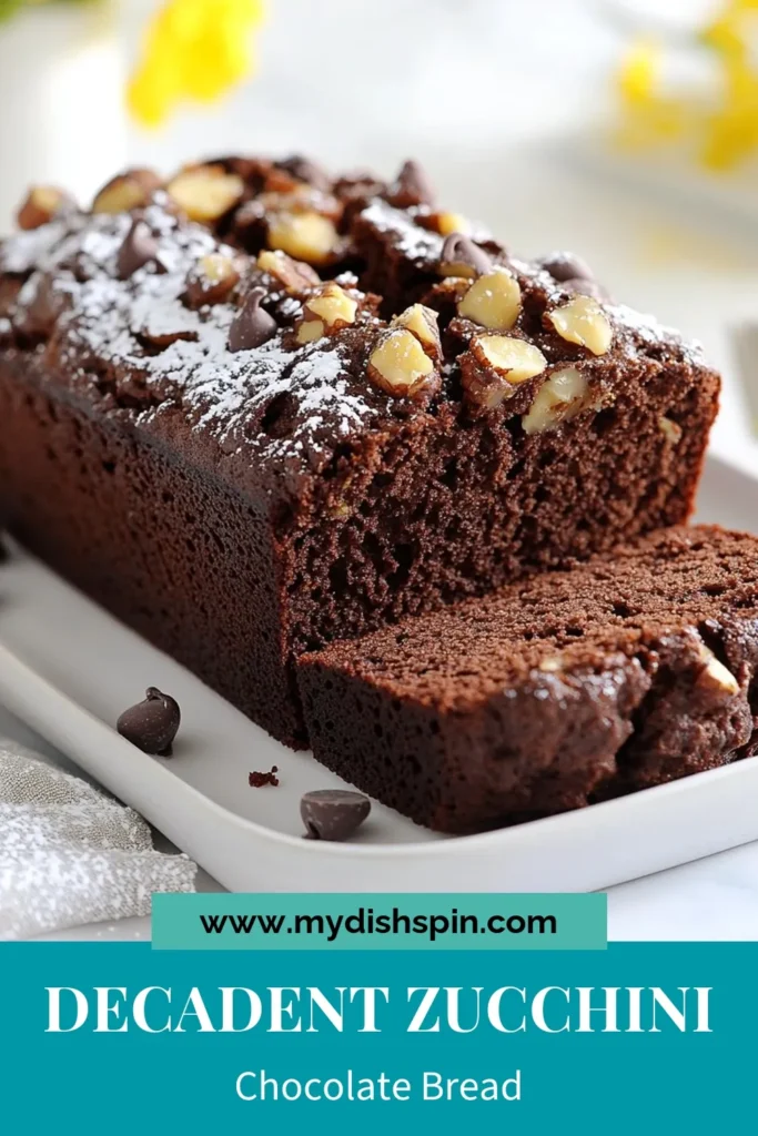 Indulge in this deliciously moist double chocolate zucchini bread! This easy zucchini bread recipe combines grated zucchini and rich cocoa powder for a chocolate zucchini loaf that will satisfy your sweet tooth. With chocolate chip zucchini bread full of flavor, it's perfect for breakfast or a decadent snack. Don't miss out—try this chocolaty delight today and save for later! #ZucchiniBread #ChocolateZucchini #BakingRecipes #HealthyDesserts