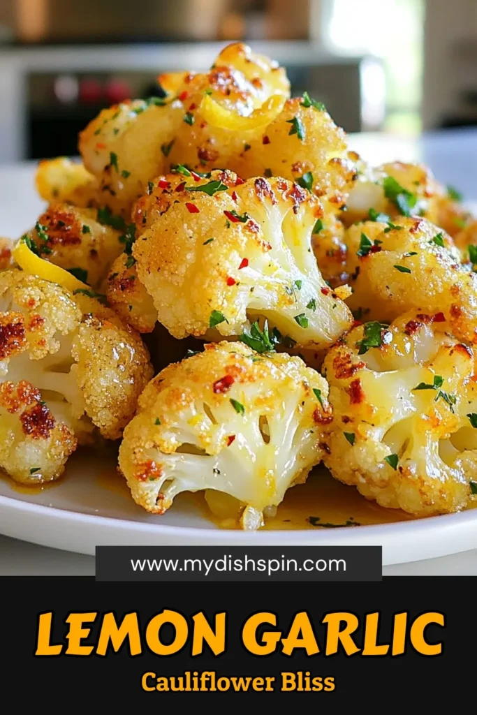 Discover the vibrant flavors of lemon garlic cauliflower with this easy roasted cauliflower recipe! Perfect as a zesty cauliflower side, this healthy cauliflower dish brings a burst of freshness to your table. With the perfect combination of garlic, lemon, and spices, these lemon roasted vegetables are sure to impress. Try this mouthwatering recipe today and elevate your meals! Save for later! #LemonGarlicCauliflower #RoastedCauliflower #HealthyDishes #ZestySides