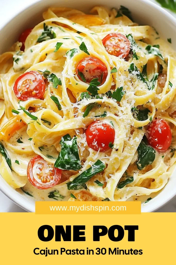 Indulge in this One-Pot Creamy Cajun Pasta recipe that brings vibrant flavors and comforting creaminess to your dinner table. This easy Cajun pasta is packed with fresh vegetables, making it a delightful meal for everyone. Perfect for busy weeknights, this quick one-pot pasta dish is a breeze to prepare. Try it tonight and elevate your culinary experience! Save this recipe for a delicious Cajun night! #CajunPasta #OnePotCajunPasta #EasyCajunPasta #PastaRecipes