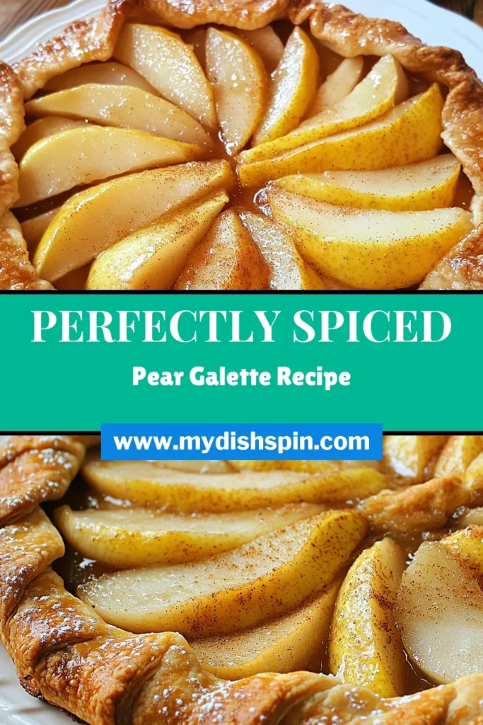 Indulge in the flavors of fall with this easy spiced pear galette recipe! This rustic pear dessert showcases tender spiced pears nestled in a flaky homemade pie crust. Perfect for any occasion, this fall dessert idea is both simple to make and stunning to serve. Savor each bite and impress your family and friends. Try this delightful galette today and bring warmth to your table! #SpicedPearGalette #RusticDessert #FallBaking #EasyDessertRecipes