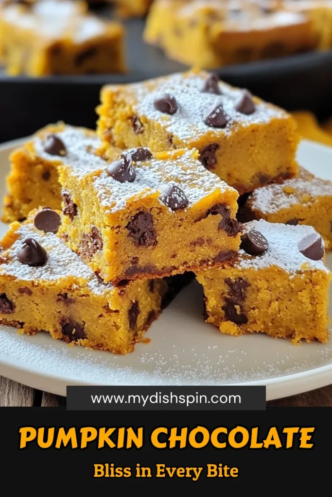 Indulge in these delicious pumpkin chocolate chip blondies, the perfect fall dessert recipe to celebrate the season! These easy pumpkin recipes are packed with flavorful pumpkin spice treats and rich chocolate chips, making them a must-try. In just 45 minutes, you can enjoy this delightful dessert that's sure to impress. Don’t miss out—save this recipe for your fall baking! #PumpkinChocolateChipBlondies #FallDesserts #EasyPumpkinRecipes #ChocolateChipBlondies