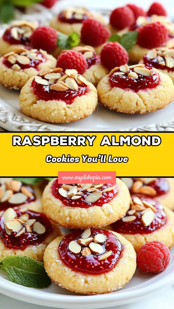Delight in these Raspberry Almond Thumbprint Cookies, a tasty twist on traditional almond cookies. This easy cookie recipe features buttery dough filled with sweet raspberry jam, creating the perfect treat for any occasion. With crunchy thumbprint cookies with almonds, your dessert table will shine! Try this raspberry thumbprint cookies recipe today and impress your guests. Save this recipe for your next baking adventure! #RaspberryCookies #AlmondCookies #EasyCookieRecipes #ThumbprintCookies