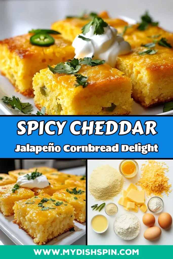 Discover the perfect blend of flavors with this Cheddar Jalapeño Cornbread recipe! This easy cornbread with jalapeños combines sweet and spicy notes that will tantalize your taste buds. Enjoy homemade cheddar cornbread at its finest with this buttermilk cornbread with cheese. It’s quick to make and perfect for any occasion. Try it today and elevate your meals! Save for later! #CornbreadRecipe #JalapenoCornbread #CheddarCornbread #BakingFun