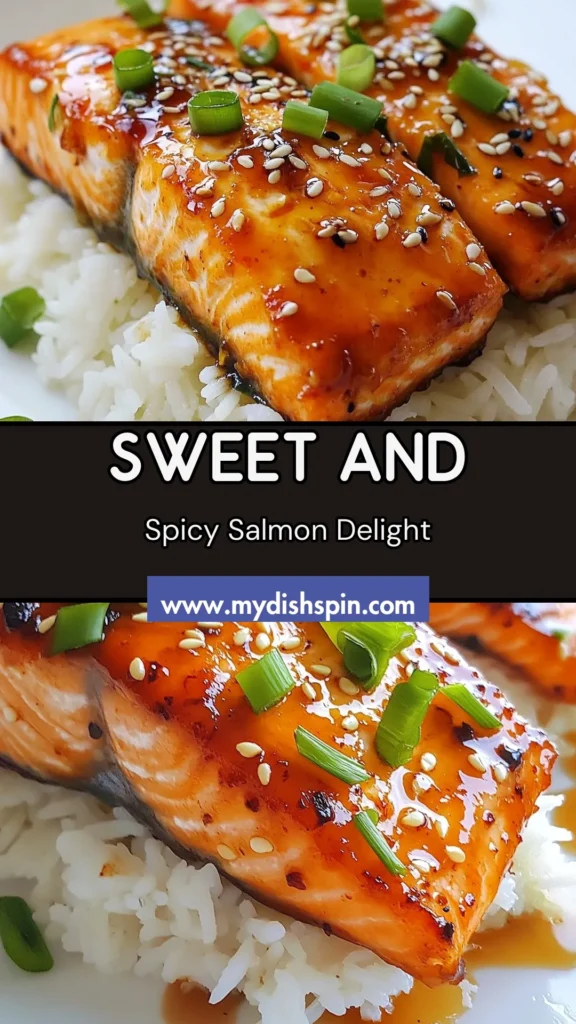 Try this delicious honey sriracha salmon recipe for an easy salmon dish that packs a flavor punch! This baked salmon with honey glaze combines sweet and spicy for the perfect meal. With just 10 minutes of prep time, you'll have a tasty glazed salmon that easily impresses. Perfect for dinner or a special occasion, this spicy salmon recipe is sure to be a hit. Save this recipe today for a quick weeknight dinner! #HoneySrirachaSalmon #GlazedSalmonRecipe #EasySalmonDish #SpicySalmonRecipe