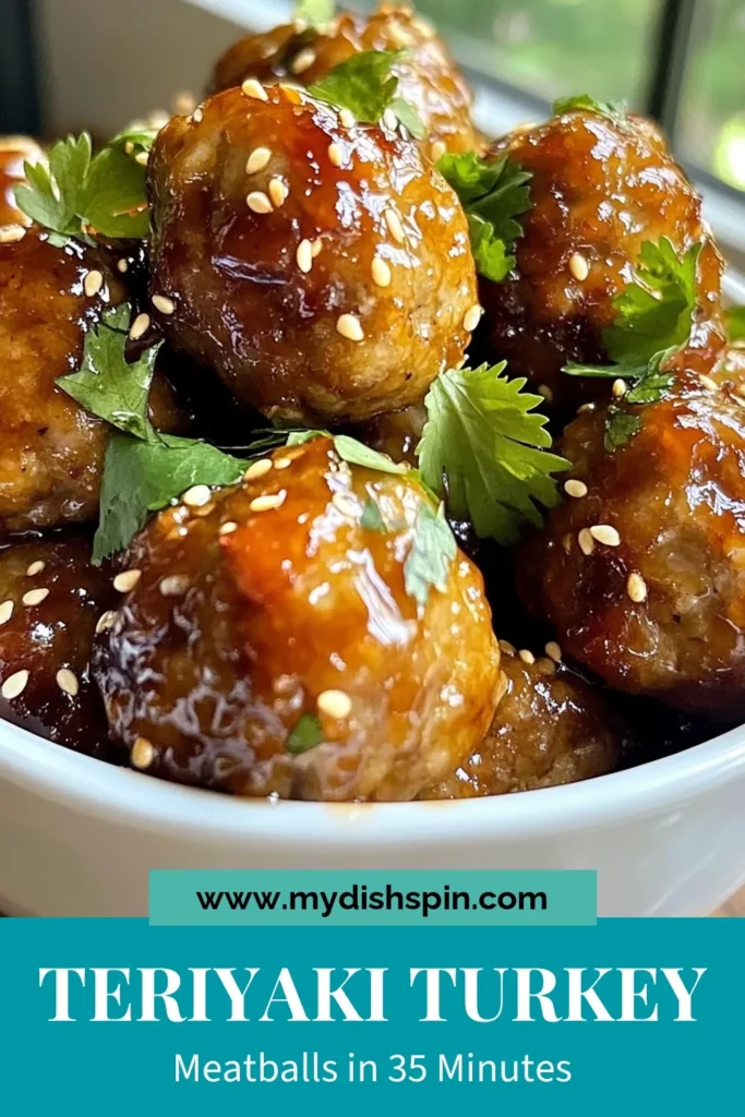 Discover a delicious twist on dinner with these Teriyaki turkey meatballs! Made with ground turkey, this healthy meatball recipe is not only easy to prepare but packed with flavor. Toss in a simple homemade easy teriyaki sauce and bake to perfection for a wholesome meal the whole family will love. Perfect for meal prep or a tasty weeknight dinner. Save this recipe for your next craving! #TeriyakiTurkeyMeatballs #HealthyMeatballRecipes #GroundTurkeyRecipes #OvenBakedMeatballs
