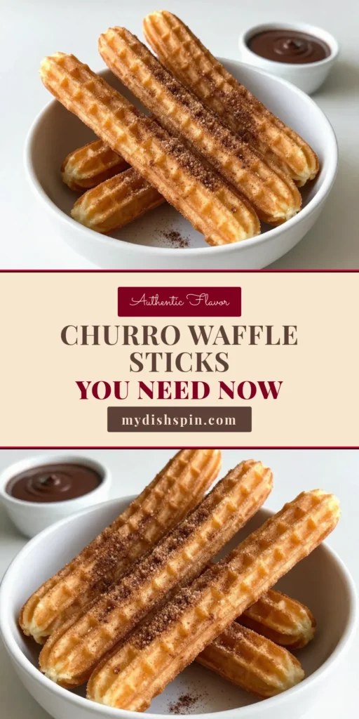 Indulge in these delicious churro waffle sticks! Made with simple ingredients, these cinnamon sugar churros are the perfect twist on traditional churros, cooked directly in your waffle iron. This easy dessert recipe is a fun way to satisfy your sweet tooth. Serve them warm with chocolate sauce or dulce de leche for dipping. Try this tasty waffle iron recipe today and enjoy the best homemade churros ever! Save this recipe for later! #ChurroWaffleSticks #EasyDessertRecipes #CinnamonSugarChurros #WaffleIronRecipes