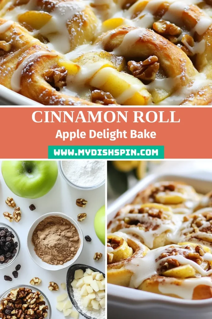Indulge in the cozy flavors of fall with this Apple Cinnamon Roll Bake! This easy cinnamon roll recipe combines tender cinnamon rolls and sweet apples for a delicious baked apple dessert. Perfect as a cinnamon roll casserole for breakfast or a sweet treat, this recipe is a must-try among fall dessert recipes. Get ready to savor every bite! Save this delightful recipe and impress your loved ones! #AppleCinnamonRollBake #FallDessertRecipes #CinnamonRollCasserole #BakedAppleDessert