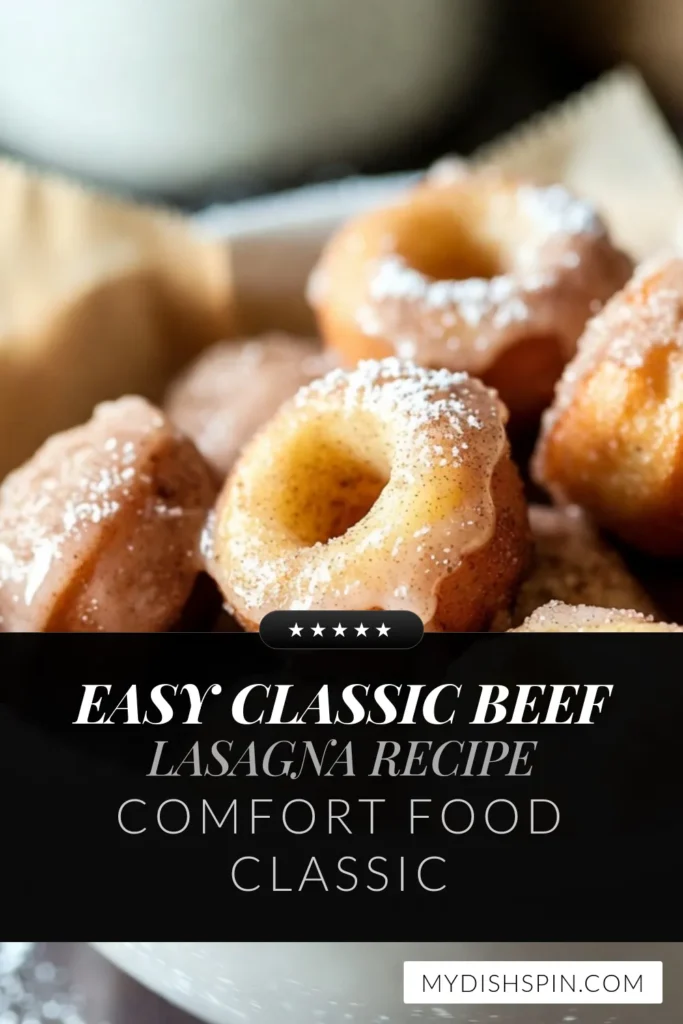 Satisfy your sweet tooth with these easy baked cinnamon sugar donut holes! This mini cinnamon donuts recipe makes fluffy, homemade donut holes coated in a delicious cinnamon sugar coating. Perfect for breakfast or a snack, these baked cinnamon sugar donut holes are a breeze to whip up in just 25 minutes. Try this delightful treat today and share the joy! Don’t forget to save for later! #BakedDonuts #CinnamonSugarDonuts #HomemadeDonutHoles #EasyRecipes