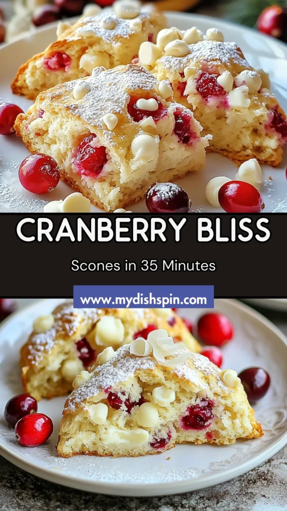 Indulge in these delicious cranberry white chocolate scones, the perfect addition to your holiday baking! This easy scone recipe combines tart cranberries with rich white chocolate chips for a delightful treat. Enjoy this homemade scones recipe that’s simple enough for any baking enthusiast. Perfect for breakfast or a sweet snack. Try this white chocolate cranberry dessert today! Save and share with your friends! #CranberryScones #SconeRecipe #HolidayBaking #DessertIdeas