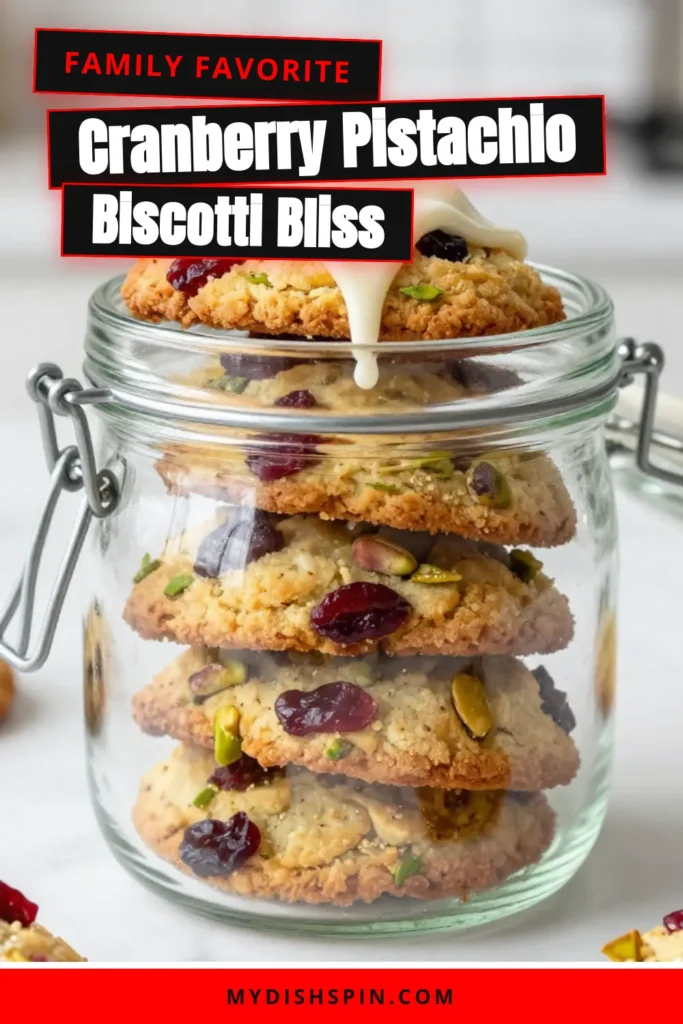 Delight your taste buds with this easy biscotti recipe featuring pistachio cranberry biscotti! Perfect for the holidays, these homemade biscotti cookies are packed with crunchy pistachios and tart cranberries. Follow our simple steps for a delicious pistachio cookie recipe that will impress your guests. Bake a batch today and enjoy! Save this recipe for your next baking adventure! #Biscotti #HolidayCookies #PistachioCranberry #HomemadeTreats