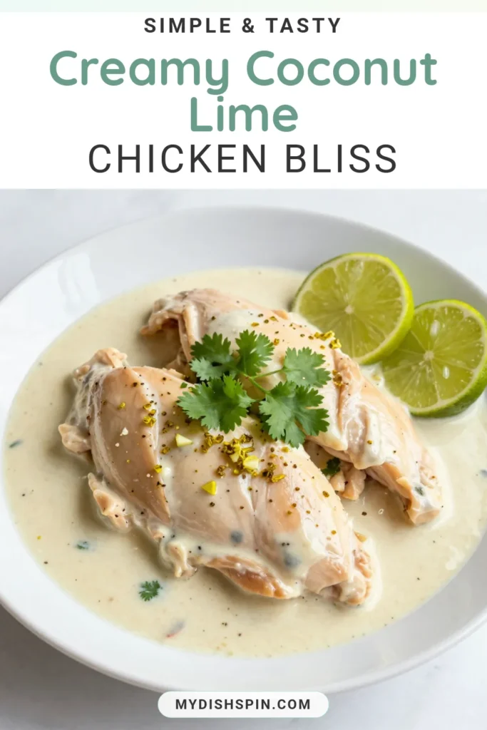 Savor the tropical flavors of this Creamy Coconut Lime Chicken! This easy coconut milk chicken recipe features a zesty lime marinade that elevates your dinner game. Perfect for busy weeknights, this lime zest chicken dish is bursting with flavor and simple to make. Impress your family or guests with this delightful addition to your collection of tropical chicken recipes. Try it tonight and taste the paradise! #CoconutLimeChicken #EasyChickenRecipe #TropicalFlavors #ChickenDinnerIdeas