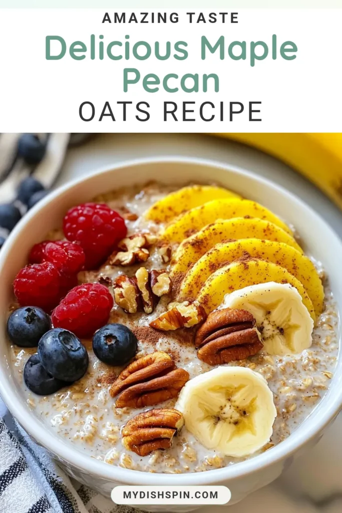 Start your day with delicious Maple Pecan Overnight Oats! This healthy overnight oats recipe combines rolled oats, almond milk, maple syrup, and crunchy pecans for a satisfying vegan breakfast. It's an easy breakfast idea that can be customized with your favorite overnight oats with fruit. Simply prepare in minutes and refrigerate overnight for a nutritious meal ready when you are. Don't miss out—try this recipe today! #OvernightOats #HealthyBreakfast #VeganOats #EasyRecipes