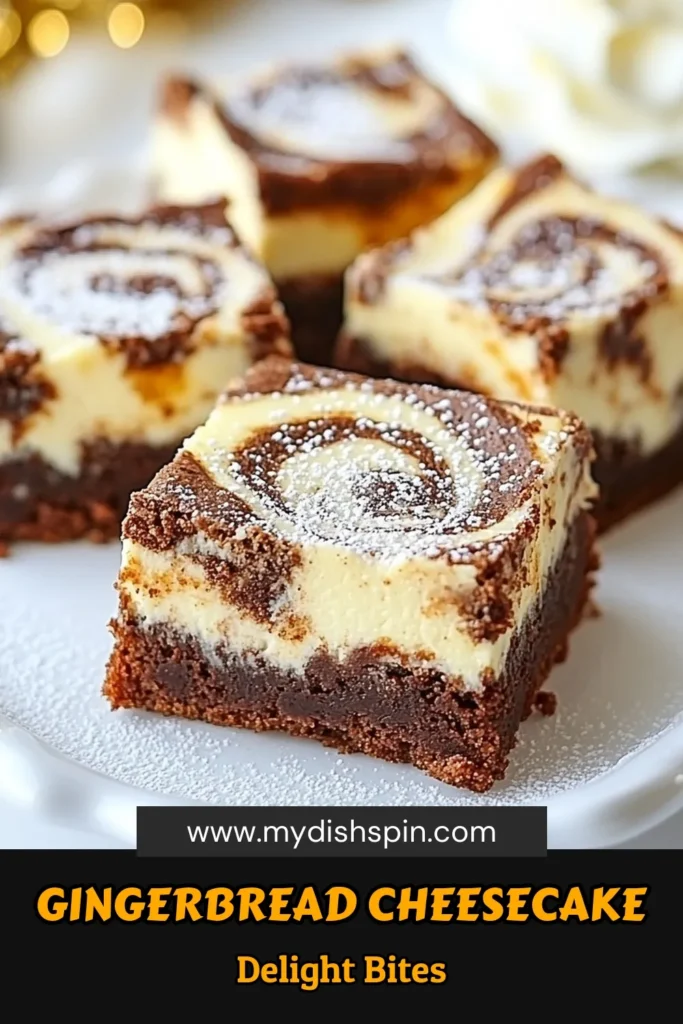 Indulge in the ultimate festive dessert recipe with these Gingerbread Cheesecake Brownies! Perfect for holiday baking ideas, these delicious cream cheese brownies combine spice and sweetness for a memorable treat. Surprise your guests with these delectable gingerbread desserts that are easy to make and visually stunning. Bake a batch and share the joy! Save this recipe for your holiday celebrations! #GingerbreadDesserts #HolidayBaking #DessertRecipe #CheesecakeBrownies