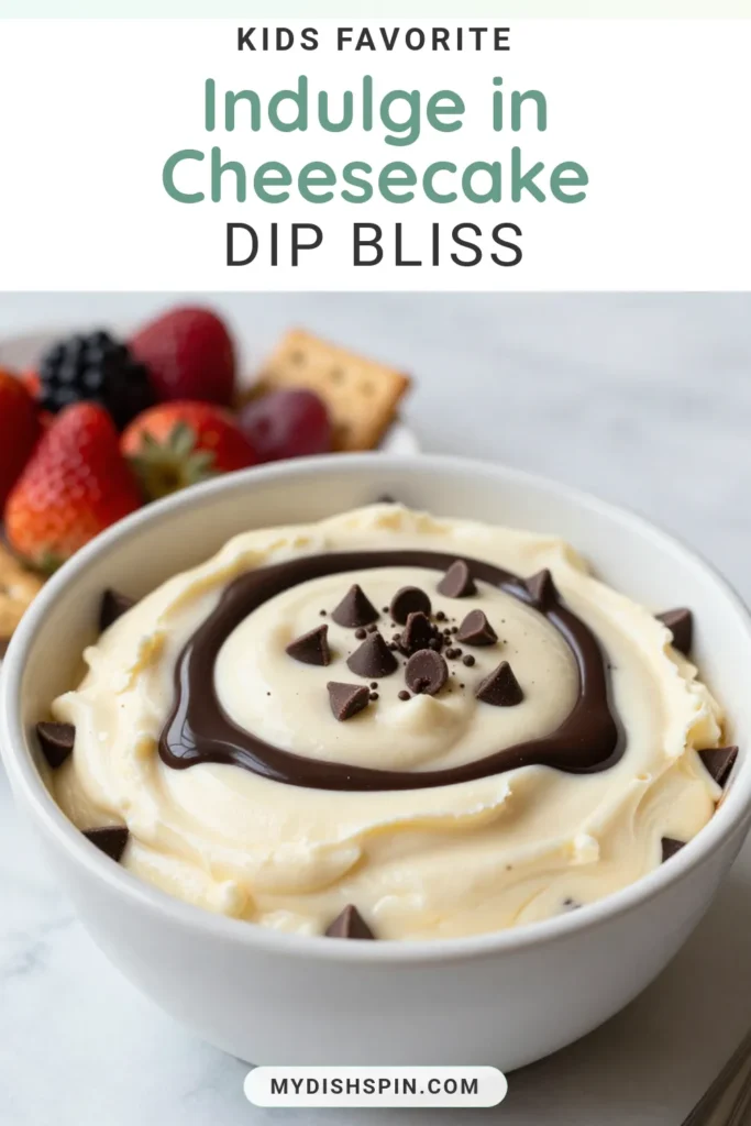 Indulge in this irresistible Chocolate Chip Cheesecake Dip, the ultimate easy dessert dip recipe! This no-bake cheesecake dip combines creamy cream cheese and sweet mini chocolate chips for a delicious chocolate dessert dip with cream cheese that's perfect for any gathering. Quick to prepare and a hit at parties, it's an ideal party snack dip recipe. Don't miss out—try it today and elevate your dessert game! #ChocolateChipCheesecakeDip #NoBakeDessert #EasyDessert #PartySnacks
