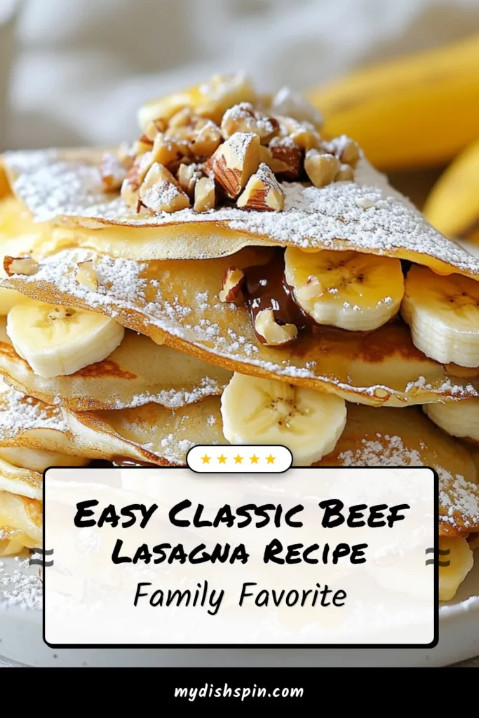 Indulge in these delicious Banana Nutella crepes, the perfect treat for any time of day! This easy crepe recipe combines ripe bananas and rich Nutella, making it one of the best Nutella dessert ideas you'll find. Enjoy homemade crepes with this simple recipe that’s sure to impress. Don’t miss out on adding this delightful dish to your banana recipes with Nutella collection. Click to explore the full recipe and save for later! #Crepes #NutellaDessert #BananaRecipes #EasyRecipes