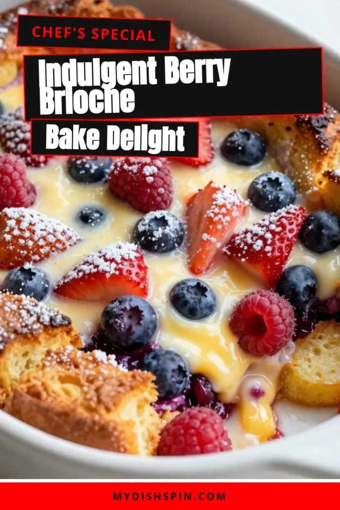 Indulge in this delicious Berry Brioche French Toast Casserole, the perfect Easy Breakfast Casserole for your family! This Baked French Toast with Berries features rich brioche bread and a medley of fresh berries, making it a delightful morning treat. Try this French Toast Casserole Recipe for a simple, crowd-pleasing dish that comes together effortlessly. Save this recipe for your next brunch! #FrenchToastCasserole #BakedFrenchToast #BerryBriocheFrenchToast #BreakfastCasserole