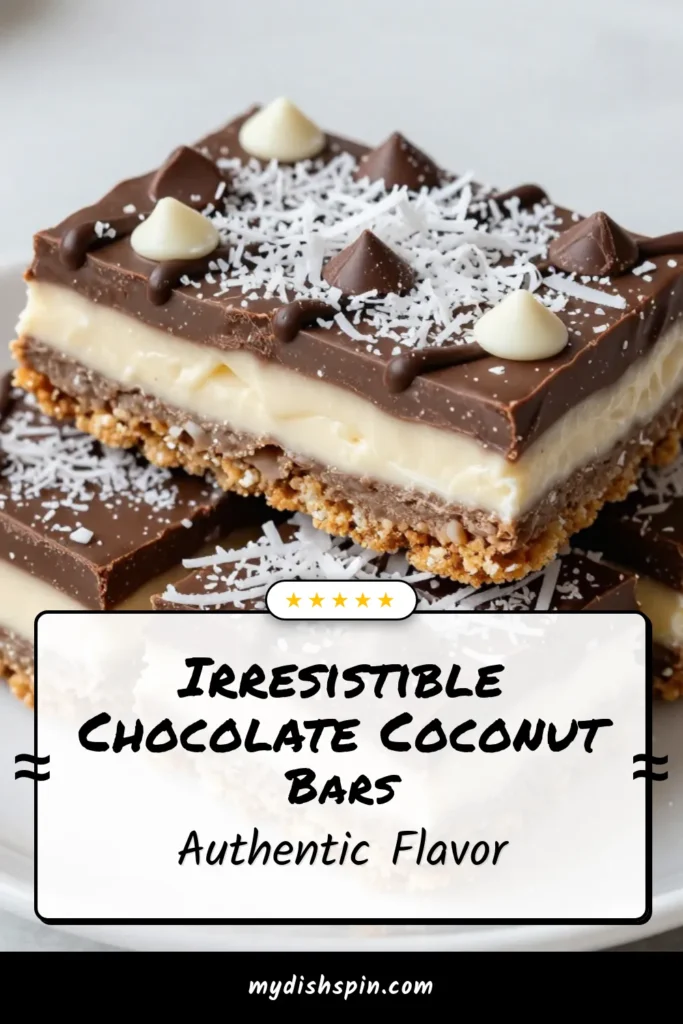Indulge in these irresistible Chocolate Coconut Magic Bars with our easy magic bars recipe! Perfect as a no-bake chocolate dessert, these graham cracker dessert bars feature layers of sweetened condensed milk, chocolate chips, and shredded coconut. Delight your taste buds with this tropical dessert bars recipe that will impress friends and family. Save this recipe for your next gathering and enjoy the magic! #ChocolateCoconutMagicBars #NoBakeDessert #EasyRecipe #TropicalDessert