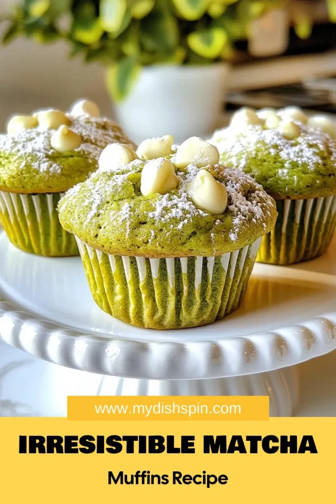 Indulge in delicious Matcha White Chocolate Muffins with this easy muffin recipe! These tasty Matcha Muffins not only feature the rich flavor of matcha but also creamy white chocolate chips, making them a perfect treat. With Greek yogurt added for moistness, enjoy a guilt-free delight. Whether for breakfast or a snack, these muffins are sure to impress. Save this Matcha Muffins Recipe for a delightful baking experience! #MatchaMuffins #WhiteChocolateMuffins #EasyMuffinRecipe #GreekYogurtMuffins