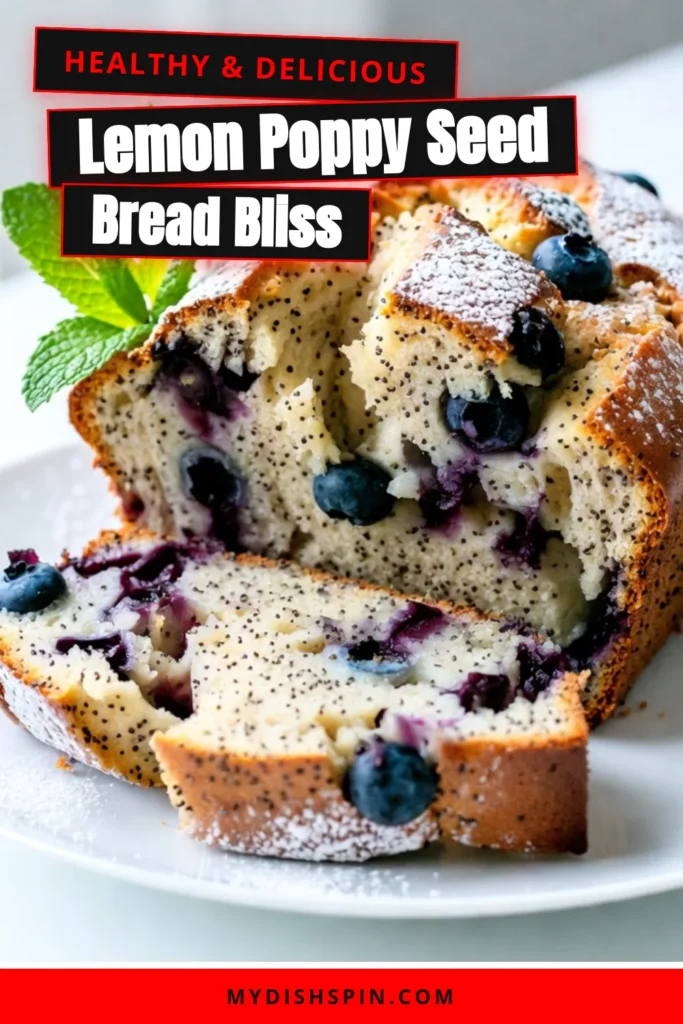 Discover the perfect Lemon Blueberry Bread Recipe with this delightful Lemon Blueberry Poppy Seed Bread! This easy lemon blueberry recipe combines fresh blueberries and zesty lemon for a refreshing twist. Enjoy a moist, flavorful Lemon Poppy Seed Loaf that's ideal for breakfast or a sweet treat. Try this irresistible Blueberry Bread with Lemon today! Save and share with fellow bakers! #LemonBlueberry #PoppySeedBread #BlueberryBread #LemonLoaf.