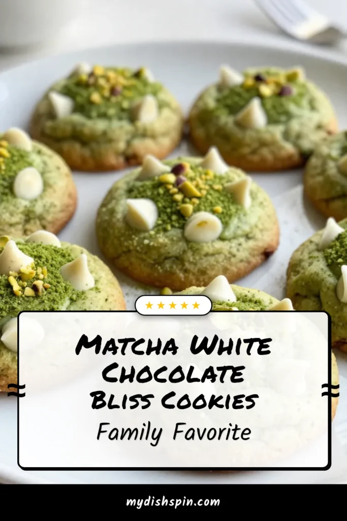 Indulge in these delicious Matcha White Chocolate Cookies with this easy matcha cookie recipe! Combining vibrant matcha and creamy white chocolate, this homemade matcha cookies treat is perfect for any occasion. Enjoy a delightful matcha white chocolate dessert that’s sure to impress. Try this Matcha cookies recipe today and elevate your baking game! Save this post and bake up a batch! #MatchaCookies #WhiteChocolateMatcha #EasyMatchaRecipe #HomemadeCookies