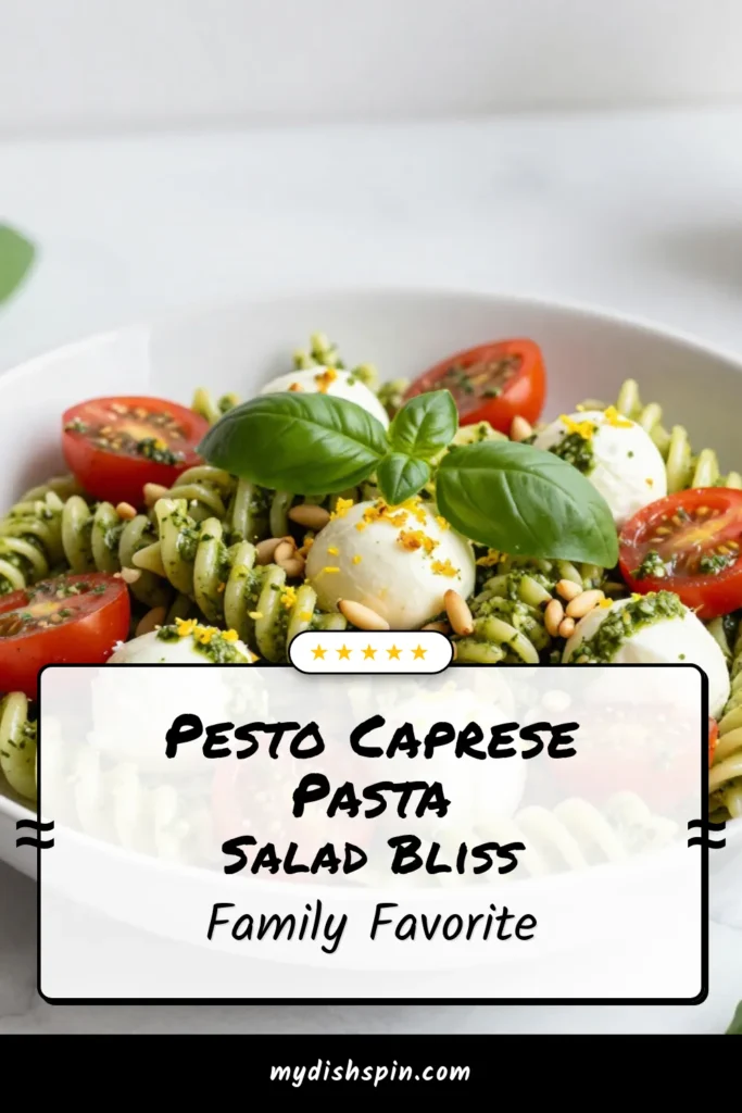 Looking for a refreshing dish? This Pesto Caprese Pasta Salad is the perfect choice for warm days! Bursting with flavor from cherry tomatoes and fresh mozzarella, this easy pasta salad recipe combines the richness of pesto and the crunch of toasted pine nuts. Ideal as a cold pasta salad with pesto, it’s perfect for picnics and gatherings. Give it a try and elevate your salad game! Save this recipe for later! #PestoCapresePastaSalad #EasyPastaSalad #ColdPastaSaladWithPesto #CherryTomatoPastaSalad