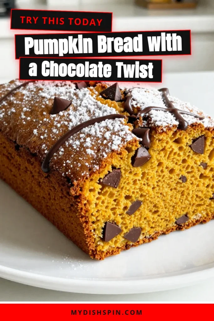 Indulge in the flavors of fall with this easy Chocolate Chunk Pumpkin Bread recipe! This Chocolate Pumpkin Bread combines rich chocolate chunks with the warm spices of pumpkin bread to create the perfect treat for any autumn gathering. Perfect for novice bakers, this Chocolate Chunk Bread is a must-try in your fall baking recipes. Get ready to savor every bite! Save this recipe now! #ChocolatePumpkinBread #PumpkinBreadRecipe #FallBakingRecipes #EasyPumpkinBread