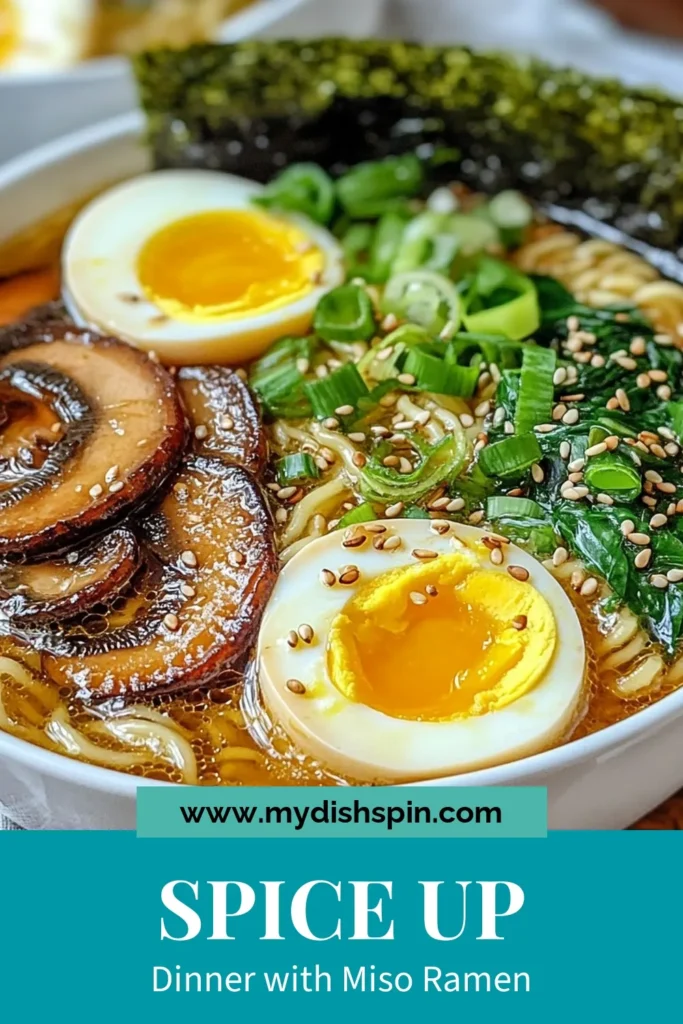 Looking for a delicious and comforting dish? Try this spicy miso ramen recipe! Made with homemade ramen noodles, it's a quick ramen recipe that's perfect for any day. This easy spicy soup recipe is vegetarian-friendly and packed with flavor, featuring shiitake mushrooms and spinach. Impress your friends and family with your cooking skills! Save this recipe for a cozy night in. #SpicyMisoRamen #HomemadeRamen #VegetarianMiso #QuickRamenRecipes