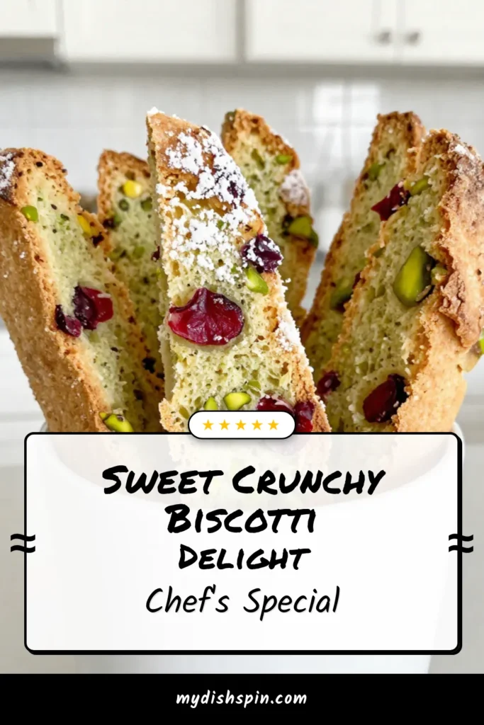 Get ready to impress with this delicious pistachio cranberry biscotti recipe. Perfect for the holidays, this easy biscotti recipe brings together crunchy biscotti with fruit and nuts for a delightful treat. Made with simple ingredients, it's a homemade biscotti with nuts that everyone will love. Bake a batch and enjoy them with coffee or tea! Save this recipe for your holiday baking! #BiscottiForHolidays #PistachioCranberryBiscottiRecipe #EasyBiscottiRecipe #CrunchyBiscottiWithFruit